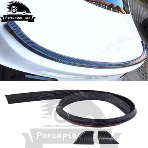 1.55m carbon fiber rear roof trunk spoiler wing lip sticker kit for Mercedes honda bmw audi Toyota Chevrolet Ford Nissan