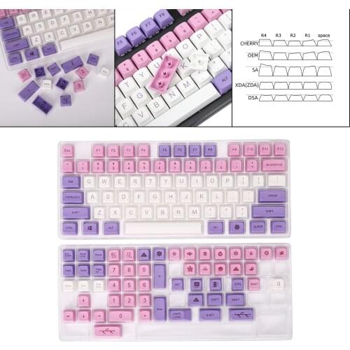 PBT 137 Keys XDA Profile Keycaps Full Set for Cherry MX, Comfortable and Exquisite