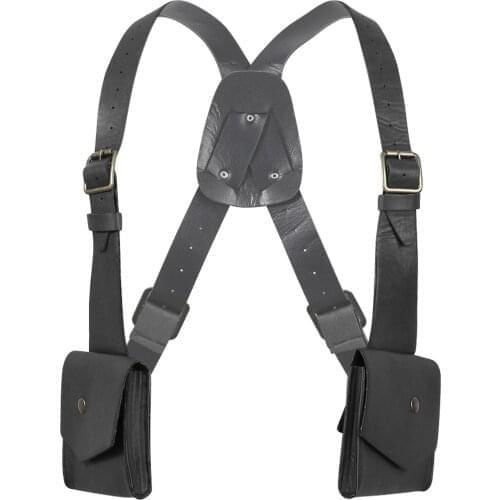 Viking Costume Purse Man Leather Anti Theft Safety Hidden Holster Underarm Pouch Secret Agent Double Shoulder Wallet Phone Case