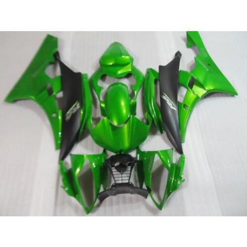 Injection molded high quality fairing kit for Yamaha YZF R6 06 07 green black fairings set YZFR6 2006 2007 FS30