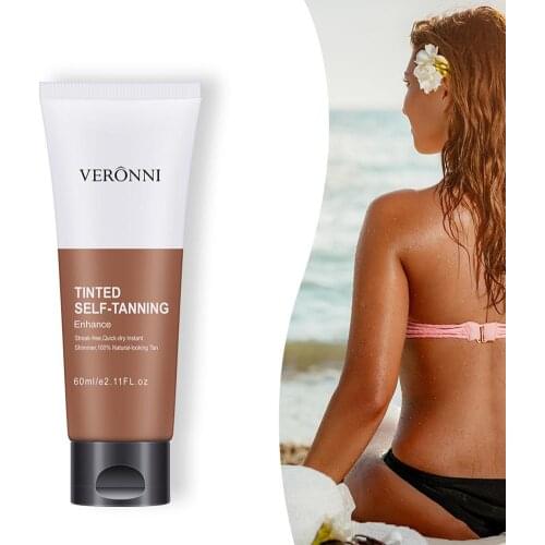 60ml Self-Tanning Lotion Body Bronze Self Sun Tanning Enhance Lotion Tanning Cream Natural Sunscreen Tanner Lotion Skin Darken