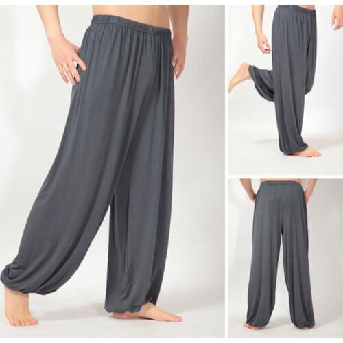 Mens Harem Yoga Baggy Pants Jogger Ali Baba Trousers Slacks Hippie Comfortable Thin
