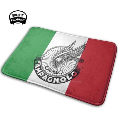 Retro 3D Soft Non-Slip Mat Rug Carpet Cushion Italy Cycling Tour Turn Return Bike Highway Platoon Cyclist World Change