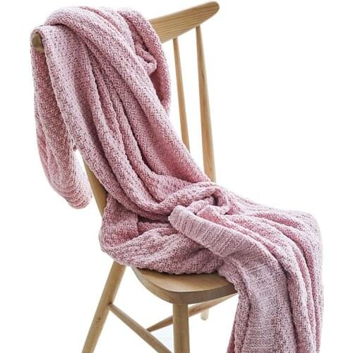 Soft Gray Pink Blankets for Beds Blanket Bedding Knitting Blanket 130x180cm Air Conditioning Comfy Sleeping Bed Bedspreads