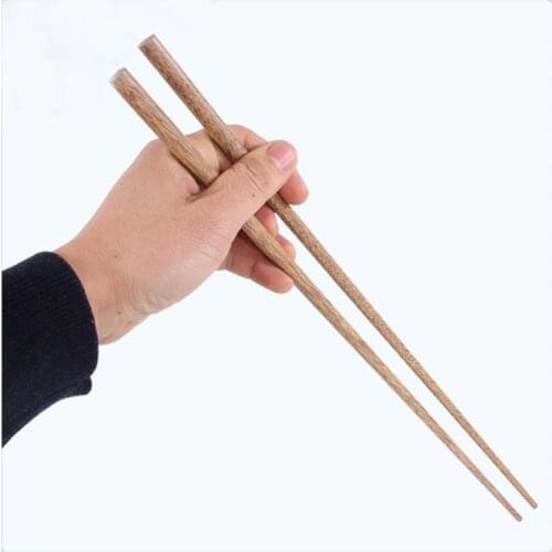 Natural Wood Overlength Chopsticks Chinese Style Paintless Tableware Mould Proof Chopsticks No Wax Sumpit Dinnerware 4pairs/set