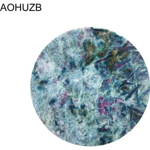 Natural Crystals Quartz Ruby Kyanite Slab Slice Specimen Ore Energy Reiki Healing Stones Room Home Office Decoration Gemstone