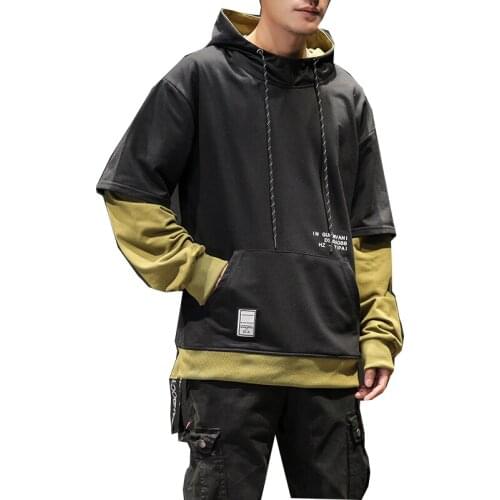 Fall 2020 New Products Fashion Patchwork Sweatshirt Mens Casual Mens Hoodie Hip Hop Hooded Sweatshirt