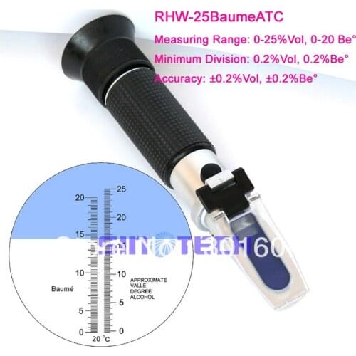 Wholesale excellent quality Hand-held Wine Oe wine Refractometer RHW-25Be/ATC