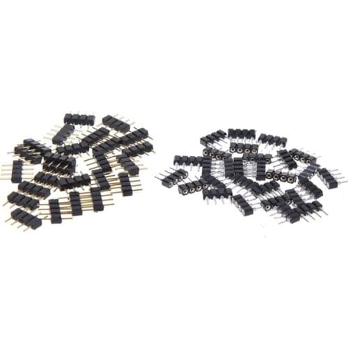 P15D 50 Pcs 4PIN Needle RGB LED Strip Connector Qualitied Male and Female Connector