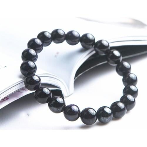 Drop Shipping Genuine Natural Sugilite Bracelet Women Female 10mm Stretch Crystal Round Bead Bracelet