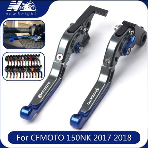 With Logo For CFMOTO 150nk 150NK 2017-2018 Motorcycle CNC Aluminum Adjustable Folding Extendable Brake Clutch Levers Accessories