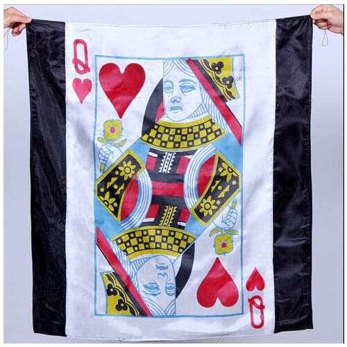 Bag To Poker Streamer (Queen Of Hearts) - Magic Trick,Mentalism,Stage,Close Up,Street Magic,Illusions,Party Trick,Magia Toys