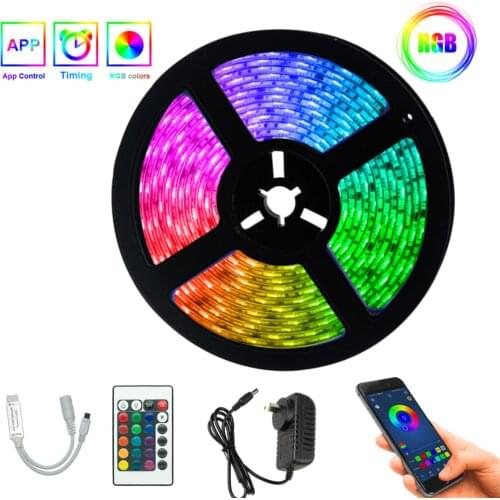 LED Lights SMD 2835 Waterproof RGB Strips Decoration for Bedroom Kitchen Background NightLight Diode WIFI Bluetooth Controller