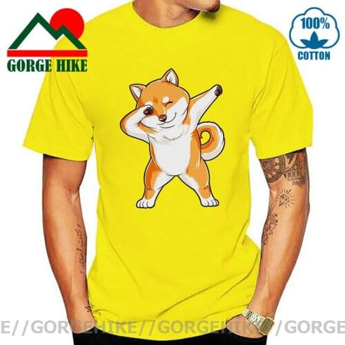 GorgeHike Dabbing Doge Shiba Inu T shirt women men Funny Meme Japanese Dog T-shirt Hip Hop Fat Shiba Inu Tshirt Streetwear Tees