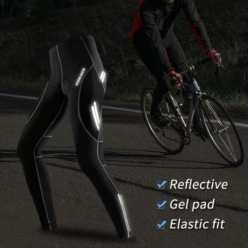 Wosawe Cycling Pants Men Bicycle Pants Padded Bike Tights Outdoor Road Cycling MTB Bike Riding Pants Leggings