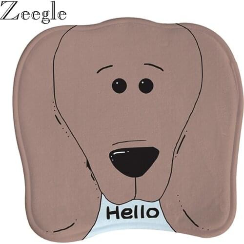 Zeegle Funny Floor Mat Doormat Flannel Foot Rug Bedroom Door Mat Absorbent Bathroom Shower Rug Kids Room Area Rug Child Mat