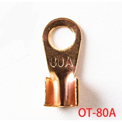 20Pcs 80A Copper Battery Cable Connector Terminal Crimping 6-16mm2 Wire