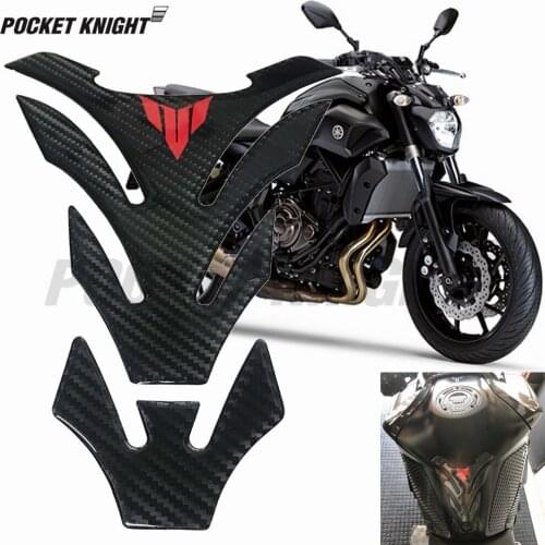 3D Carbon Fiber Motorcycle Fuel Tank Pad Cover Protector For Yamaha MT01 MT25 MT03 MT07 MT09 MT10 R3 Decal Stickers