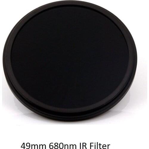49mm IR 680nm Infrared Optical Grade Glass R68 Filter for Camera Lens