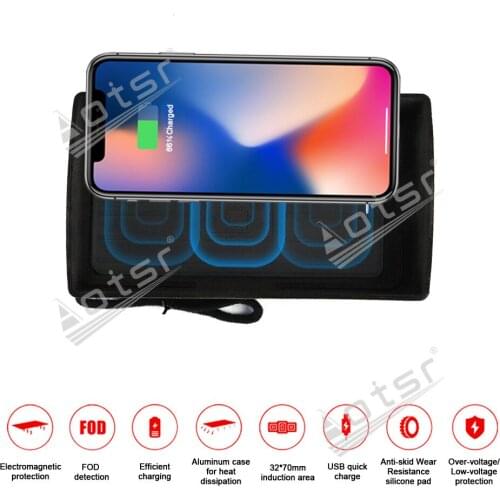 QI car Infrared Fast wireless charger For Audi A3 2016-2018 Infrared Fast Wireless Charging Car Phone Holder for iphone/Samsung