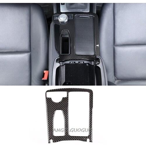 Car Styling Soft ABS sticker Water Cup Holder Panel Decoration cover Trim For Mercedes Benz C class W204 E Class W212 LHD