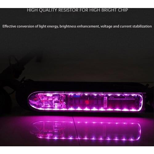 Bluetooth Strip Light For Xiaomi Electric Scooter Running Horse Strip Light With Transparent Frame Waterproof Scooter Light