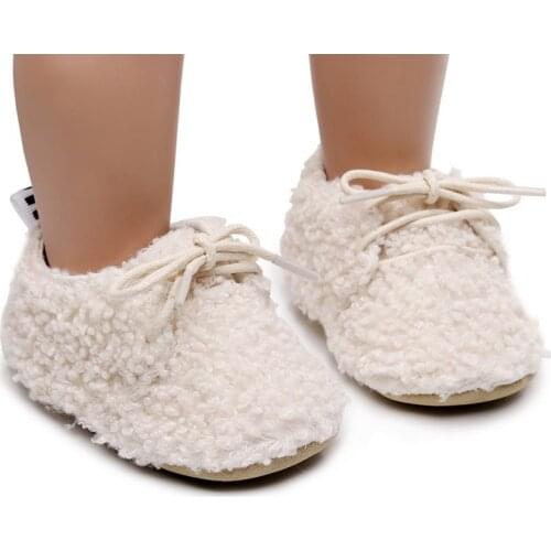 Baby Shoes Winter Children Short Boots Baby Plus Velvet Soft Sole Lace-up Cotton Shoes Infant Toddler Shoes 0-24M 2020 Hot Sell