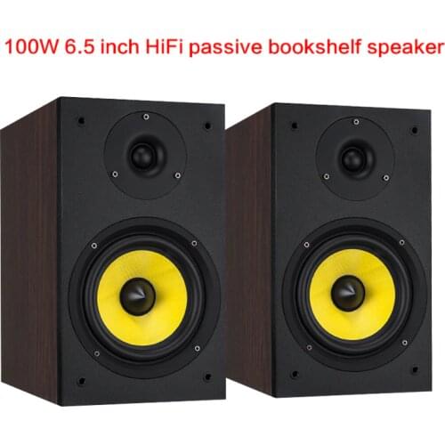100W High Power 6.5 Inch Speaker Audio E1s Fever HiFi Audio Bookshelf Speakers Passive Speakers Computer/TV Audio Home Theater