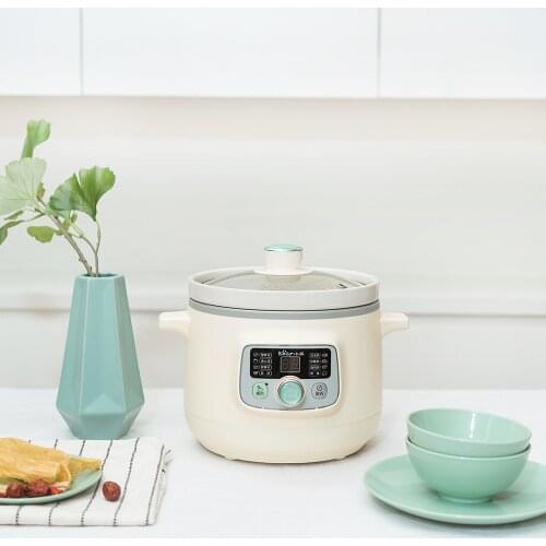 Electrical Appliances Electric Cooker White Porcelain Soup Pot 3 Liters Smart Timing Appointment Electric Cooker for Porridge