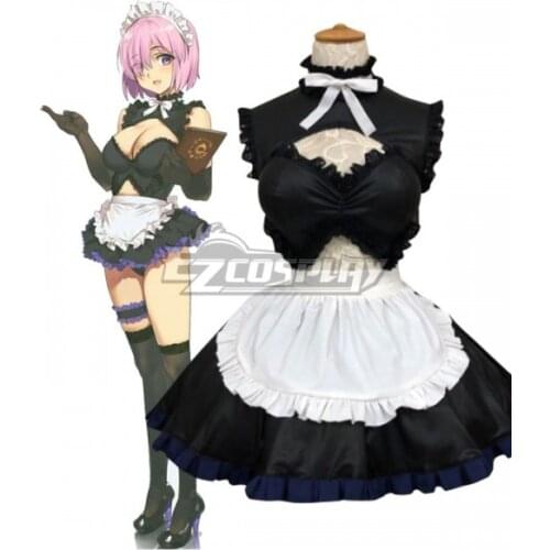 Fate Grand Order FGO Shielder Mashu Mash Kyrielight Matthew Kyrielite Maid Wear Lolita Girls Party Dress Cosplay Costume E001