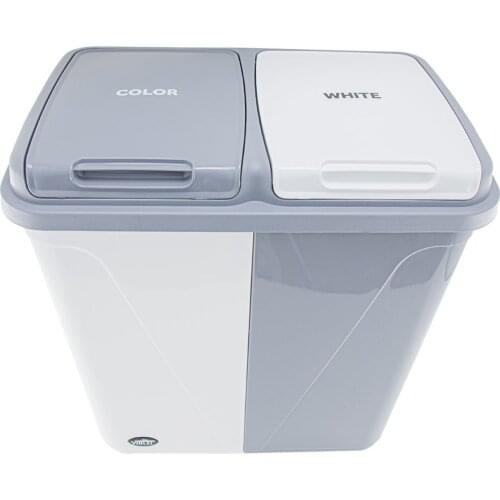 Violet Double Eyed Plastic Colormatik Laundry Basket Gray White Unpatterned 90 l Modern And Stylish Look Free Shipping Turkey