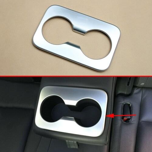 Chrome Fit For Toyota Highlander Kluger 2014 2015 2016 2017-2019 Rear Water Cup Holder Cover Accessories Trim