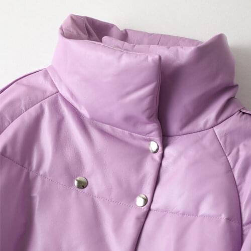 Leather Jacket Winter Coat Women Elegant Down Jacket Women Genuine Sheepskin Coat Female Jacket Manteau Femme KQN69032