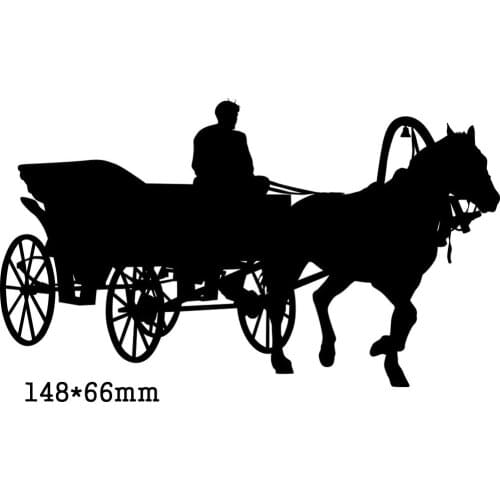 Man drive carriage Metal Cutting Dies Stencil for DIY Scrapbooking Album Embossing Paper Cards Decorative Crafts Die