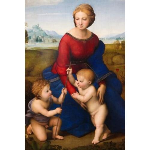 Virgin and child playing The wooden puzzle 1000 pieces ersion jigsaw puzzle white card adult childrens educational toys