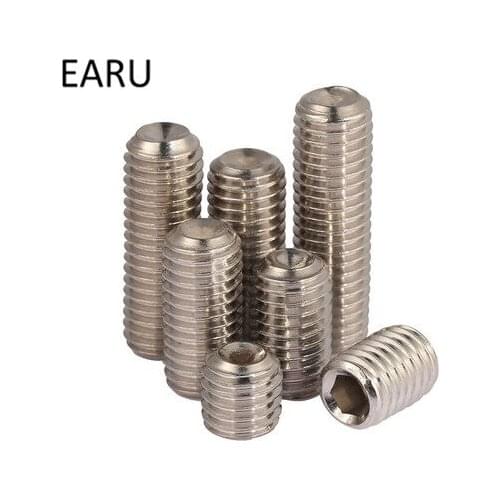 M1.6*3/4mm 304 Stainless Steel Set Screws Bolt Machine Meters Inner Hexagonal Hexagon Hex Socket Cup Head Headless Top Wire