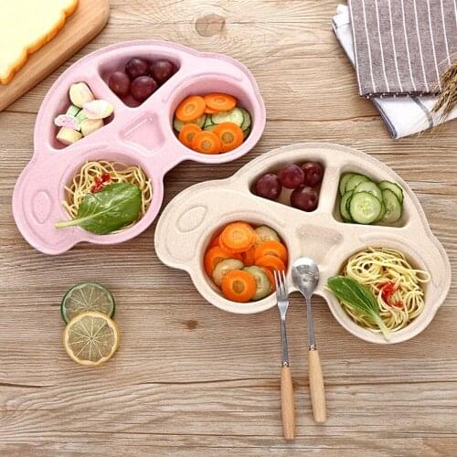 Kids Tray Dinnerware Sets Baby Toddler Divided Plates Durable Cartoon Dinner Plate Non Slip Dining Table Dishes And Plates Sets