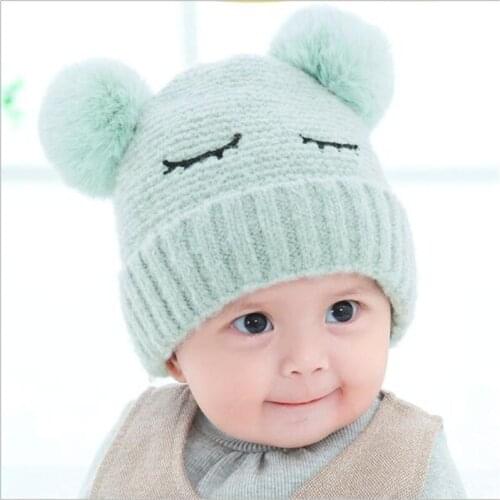New Baby Winter Hats Infant Boys Girls Winter Keep Warm Hat Crochet Knit Hat Children Kids Beanie Cap
