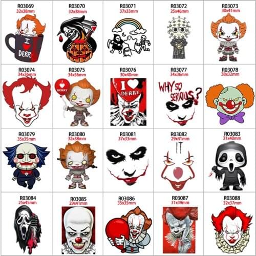 Character Halloween Printed Resin Flatback 30pcs/lot for DIY Decoration Crafts Accessories R0306 R0307 R0308