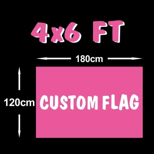 Custom Flag 4x6FT Polyester Flag all logo all color royal flag With White Sleeve Metal Gromets 120*180cm