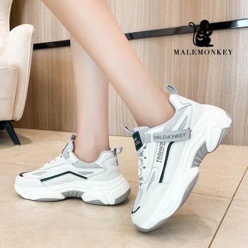 Casual Women Sneakers Lace Up Platform Ladies Chunky Sneakers 2020 Fashion Comfortable Footwear Shoes For Women Sneakers 033245
