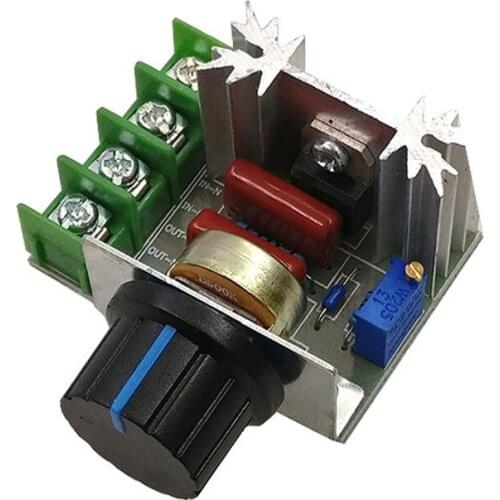 1PCS AC 220V 2000W SCR Voltage Regulators Dimming Dimmers Motor Speed Controller Thermostat Electronic Module Power Accessories
