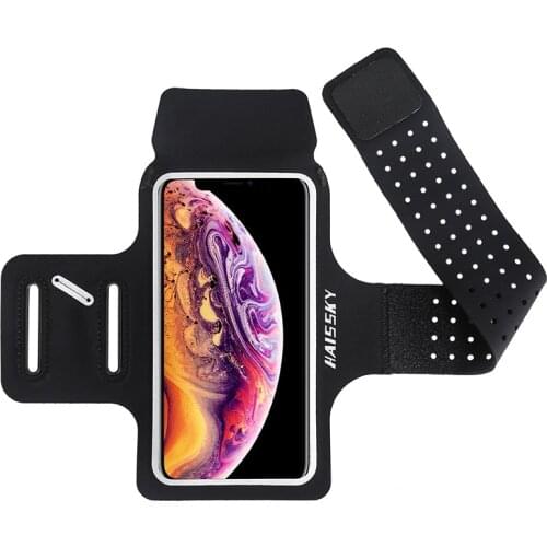 Haissky Running Sport Armbands Phone Case On Hand Mobile Holder Arm Band Bags For iPhone 11 Pro XS Max 8 7 6 Plus Samsung Xiaomi