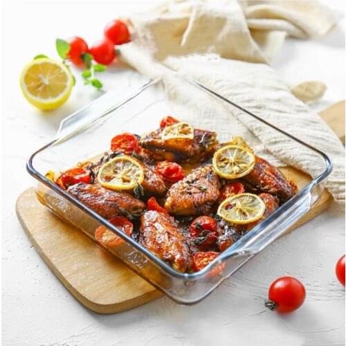 Glass Dish Plate одноразовая посуда Household Creative INS Wind Fish Plate Fruit Steak Bowl Rectangular Nordic Western Tableware