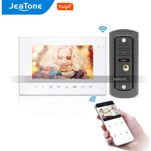 Tuya Smart App WiFi 7 Inch WiFi Video Door Phone Intercom System with AHD Wired Doorbell Camera Remote Unlock Motion Detection