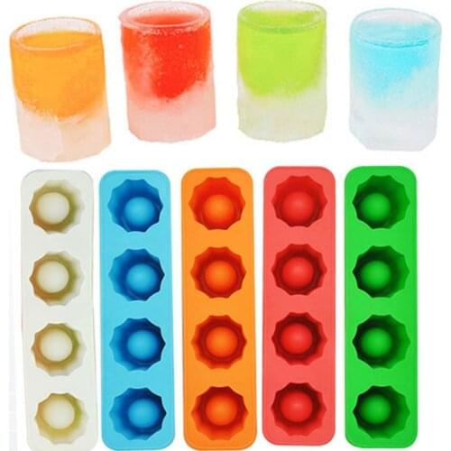Creative DIY Ice Cube Tray Mold Cup Mould Makes Shot Glasses Ice Mould Novelty Gifts Ice Tray Summer Drinking Kitchen Tool