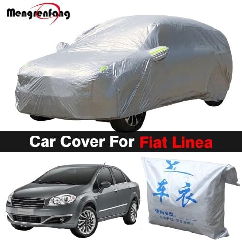 Outdoor Car Cover Auto Anti-UV Sun Shade Rain Snow Protection Dust Proof Cover For Fiat Linea