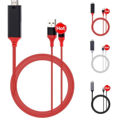 USB Lighting HDMI-compatible HDTV AV Cable Adapter for iPhone 6 6S 7 8 Plus X XR XS 11 Pro Max Connector Video Audio Charging