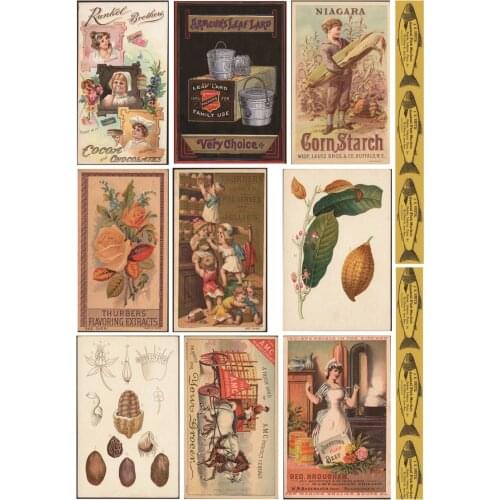 Vintage Stickers Crafts And Scrapbooking stickers kids toys book Decorative sticker DIY Stationery