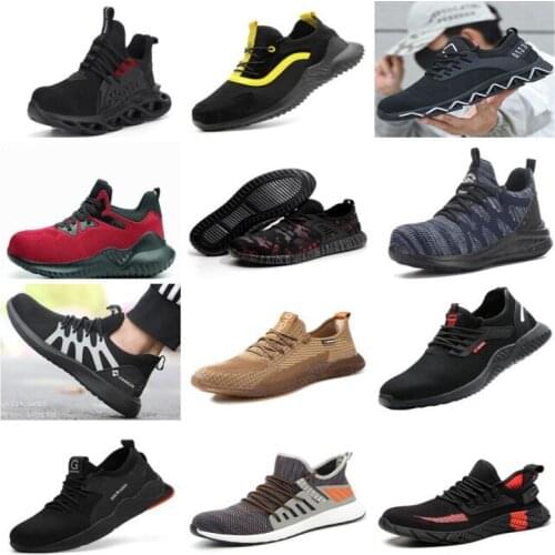 Work Safety Boot Air Mesh Mens Safety Shoes Steel Toe Boots Men Puncture-Proof Work Sneakers indestructible shoes Free shipping